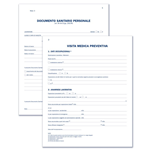 Tutela sanitaria - Documento sanitario personale per esposizione a radiazioni ( mod. C ) con inserto centrale - Registro - 32 pagine