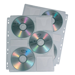 Busta per 6 CD/DVD - Polipropilene - 29,7x21 cm - foratura universale - 10 buste