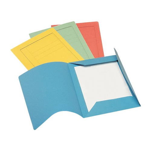 Cartelline a tre lembi Manilla - cartoncino - 220 g/mq - 35x24,5 cm -  azzurro - 25 pz.