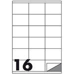 Etichette Autoadesive Bianche - f.to 105x36 mm - angoli vivi con margine - n. etichette per foglio 16