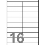 Etichette Autoadesive Bianche - f.to 105x37 mm - angoli vivi senza margine - n. etichette per foglio 16
