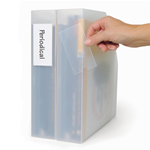 Tasche porta etichette adesive - pp trasparente autoadesivo e cartoncino bianco - 15x6,2 cm - conf. da 10 tasche