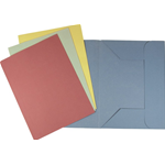 Cartelline a tre lembi senza stampa - cartoncino - 180 g/mq - 33x25 - rosso - 50 pz.