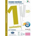 Ricambi rinforzati - A4 - 100 g - Rigatura 10M - Quadretto elementari