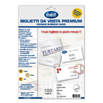 Biglietti da visita Premium - angoli vivi - bianco 250 g - 100 pz.